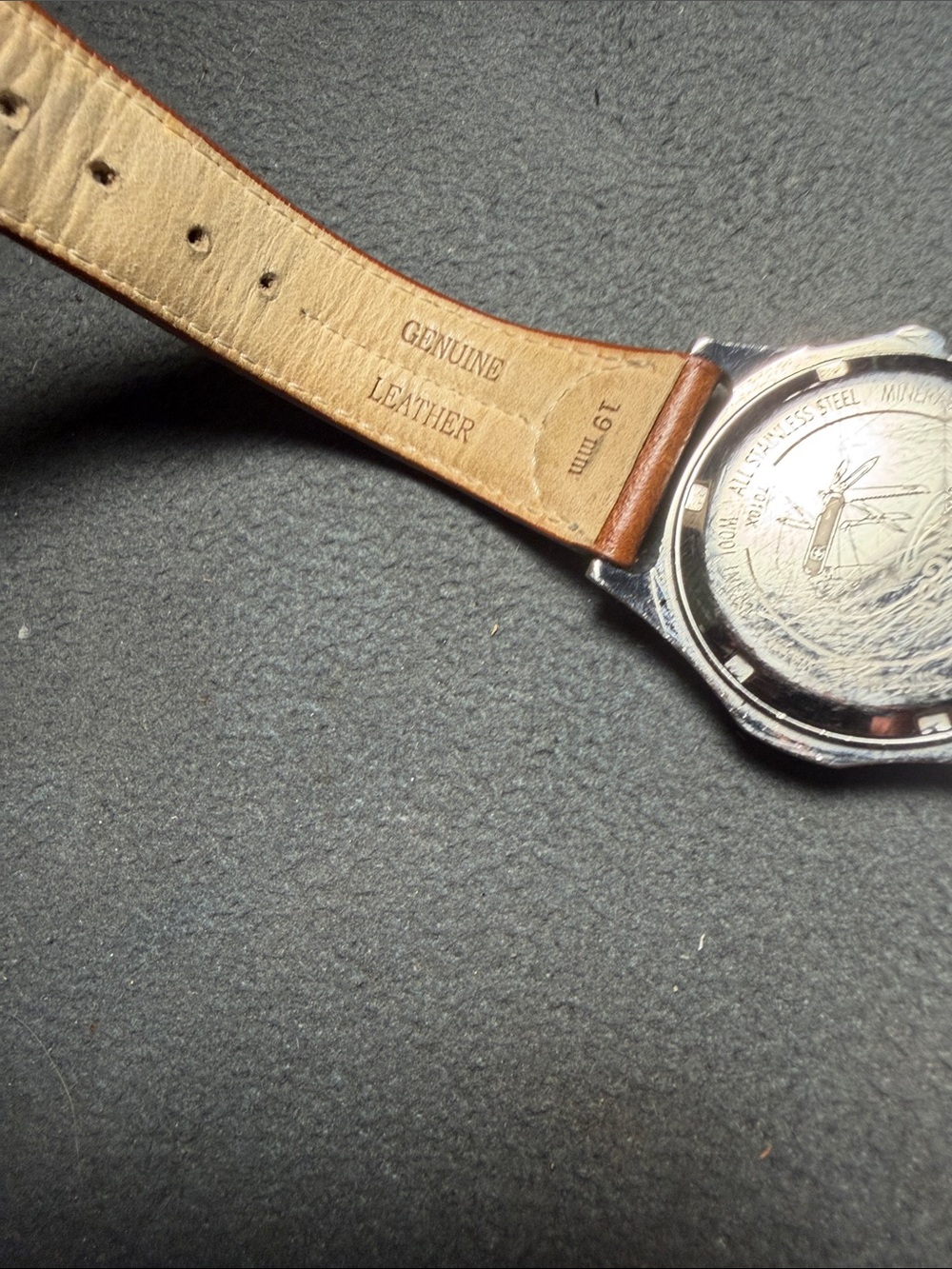 Wenger Men's Tan Leather Strap Watch with White Dial - Picture 5 of 5
